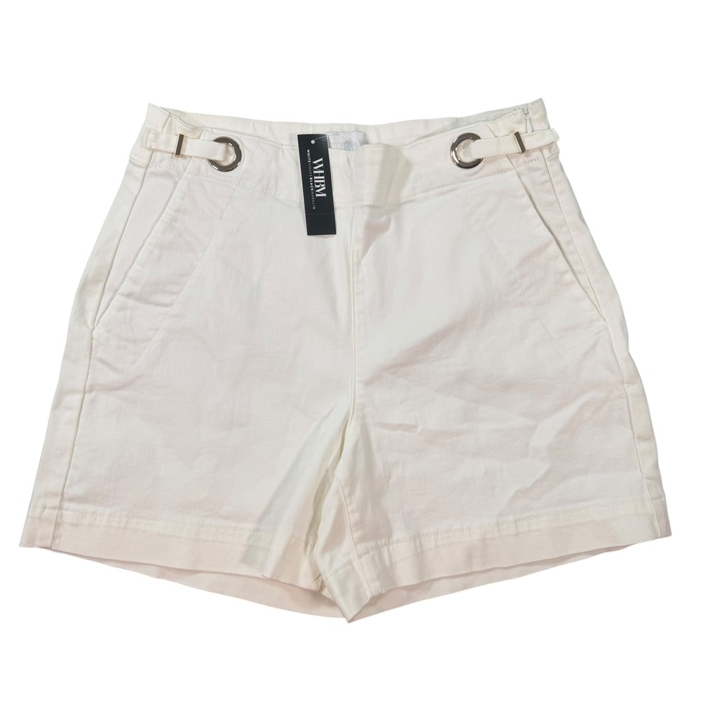 White House Black Market Novelty Waist Denim Extra High Rise Shorts Size 10